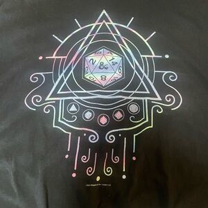 Dungeons and dragons dice sigil shirt. 2x